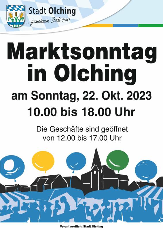 Olchinger Marktsonntag am 22.10.2023 & Verkaufsoffener Sonntag